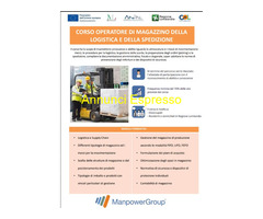 CorsoCORSO GRATUITO OPERATORE DEL MAGAZZINO E DELLA LOGISTICA - CREMA