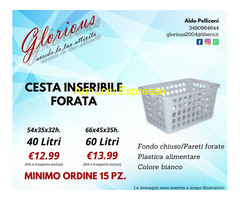 Cesta inseribile forata