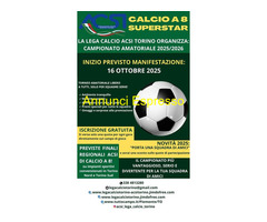 Campionato amatoriale di calcio a 8 giocatori.