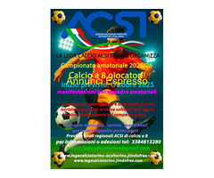 Campionato amatoriale di calcio a 8 giocatori.
