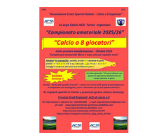 Campionato amatoriale di calcio a 8 giocatori.