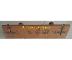 Appendiabiti in legno a 2 posti Antico Aeronautica