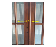 Porta Doppia Vetrata all\'inglese in legno Noce in