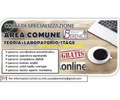 CorsoCORSI DI SPECIALIZZAZIONE AREA AMMINISTRATIVA GRATUITI