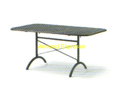 MWH Tavolo ribaltabile lamiera stirata 160x95 cm
