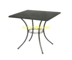 Tavolo acciaio smontabile colore grigio 60x60 cm
