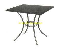 Tavolo acciaio smontabile colore grigio 75x75 cm