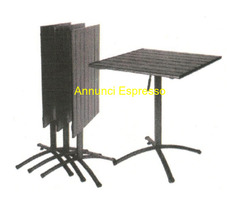Tavolo acciaio ribaltabile colore grigio 70x70 cm