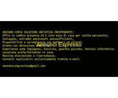 ANZIANO CERCA SOLUZIONE ABITATIVA INDIPENDENTE