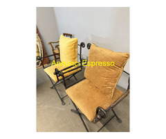 Coppia di poltrone in ferro battuto classiche XX