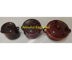 Pentole in coccio smaltate varie misure