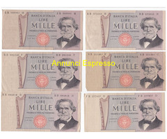 Banconote storiche degli anni \'70 in ottimo stato