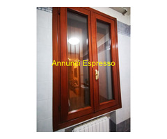 9 finestre e 2 porte finestre, legno massiccio