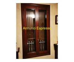 9 finestre e 2 porte finestre, legno massiccio