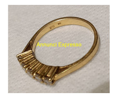 Anello Donna in oro 3,35 gr con 5 diamanti natural