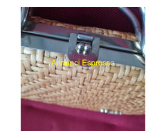 Valentino Garavani Borsa Beige Paglia interno in o