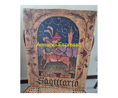 Sagittario segno zodiacale vintage dipinto su tav