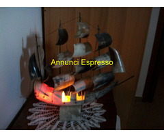 VELIERO LAMPADA IN CORNO DI BUE