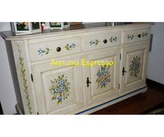 Base credenza decorata in abete