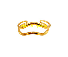 Bracciale in acciaio 316L inox, placcato oro 18K