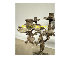 Coppia di candelabri/candelieri bronzo '900