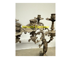 Coppia di candelabri/candelieri bronzo '900
