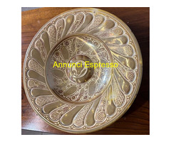 Antico piatto maiolica a Lustro oro  Cantagalli