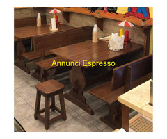 Set panca con tavoli da pizzeria