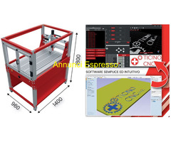 Pantografo cnc, fresatrice corse 600x1010x140mm