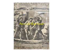 Antica incisione acquaforte flagellazione di Crist Antica incisione acquaforte flagellazione di Crist