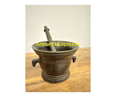 Antico mortaio umbro in bronzo XVI sec, e pestello