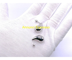 Orecchini a Goccia in argento Stile Bottega Veneta