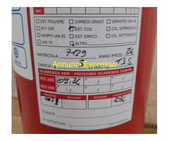 Estintore portatile anidride carbonica CO2 5kg.