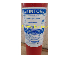 Estintore portatile anidride carbonica CO2 5kg.