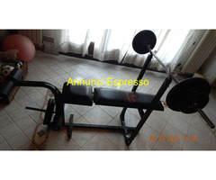 PANCA PER ADDOMINALI CON BILANCIERE