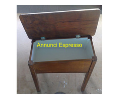 Sgabello Cassetta Lustrascarpe Antico con cassetta