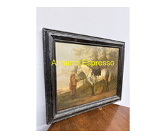 Antico dipinto fiammingo XVIII sec olio su tela