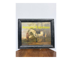 Antico dipinto fiammingo XVIII sec olio su tela