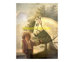 Antico dipinto fiammingo XVIII sec olio su tela