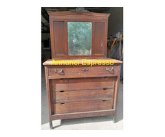 Cassettone Como Specchiera Antico in legno