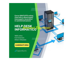 CorsoHelp Desk Informatico (corso GRATUITO online, full time), edizione del 10 novembre 2025
