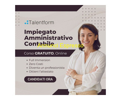CorsoImpiegato Amministrativo Contabile (corso GRATUITO online, full time), edizione del 10 nov