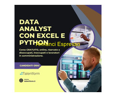 CorsoData Analyst con Excel e Python (corso GRATUITO online, full time)