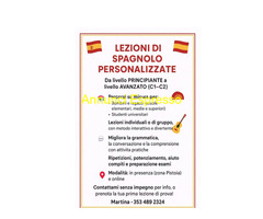 Aiuto per lezioni diSPAGNOLO retribuzione oraria €