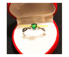 Anello Argento 925 Solitario con Smeraldino