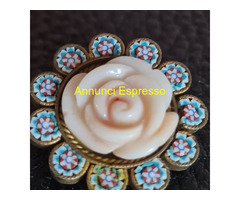 Spilla antica   tema floreale  primi '900   microm