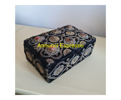 Antico   portagioie  anglo-indiano in  velluto cin