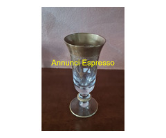 Set   trittico   bicchieri in cristallo e decori