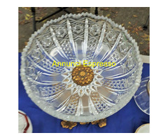 Tritone alzata vintage centrotavola in cristallo c