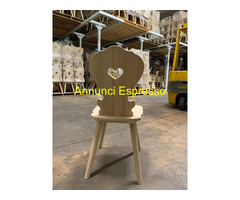 Sedie tirolesi  in pino grezzo  abete e rovere